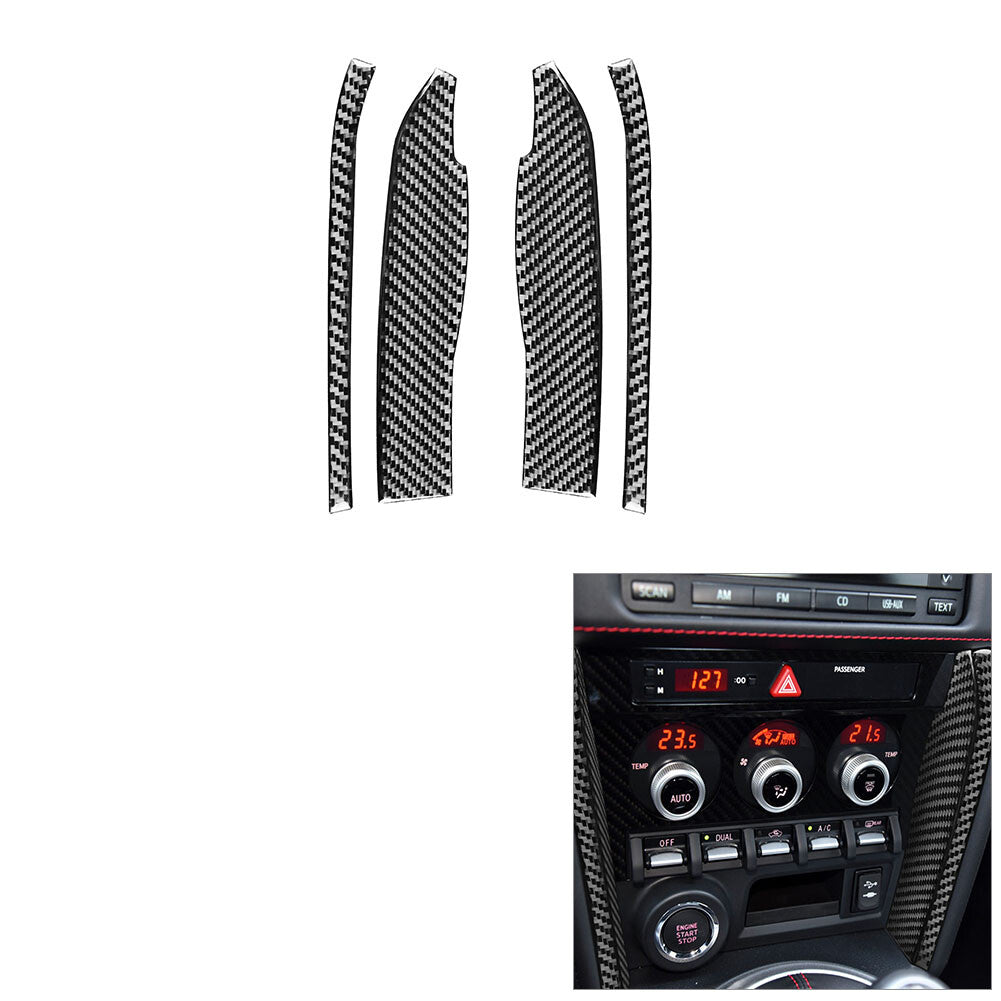 Carbon Fiber Heated Seats Button Frame Trim for Honda Ridgeline 2017-2020 Type A v