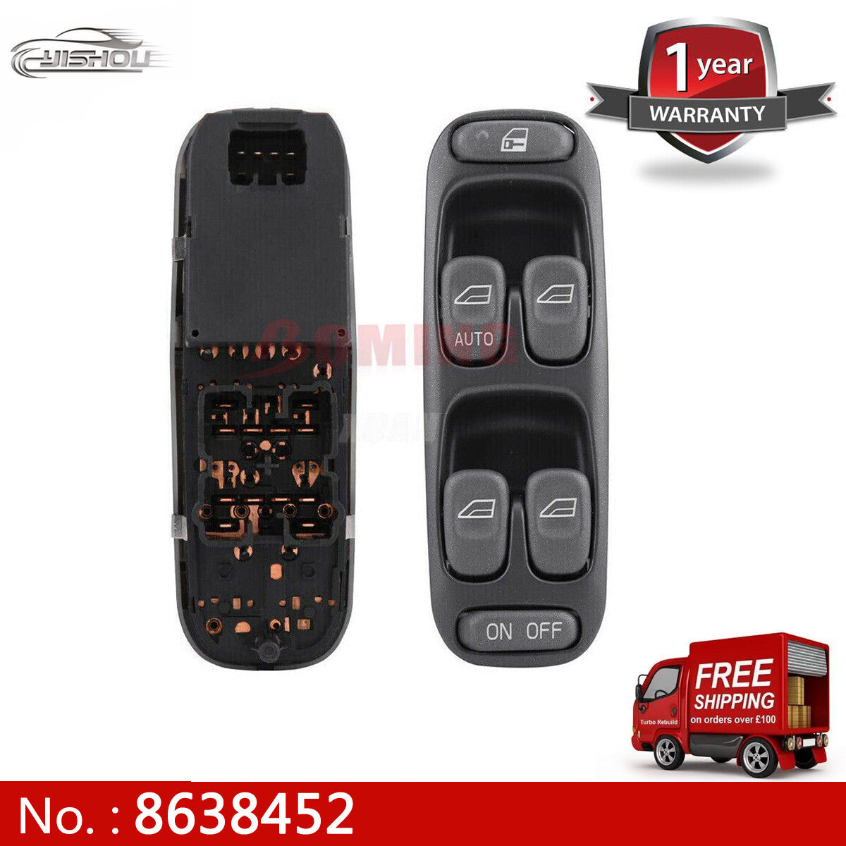 Master Power Window Switch Front Drive Side for 1998-2000 for Volvo S70 V70 (new)