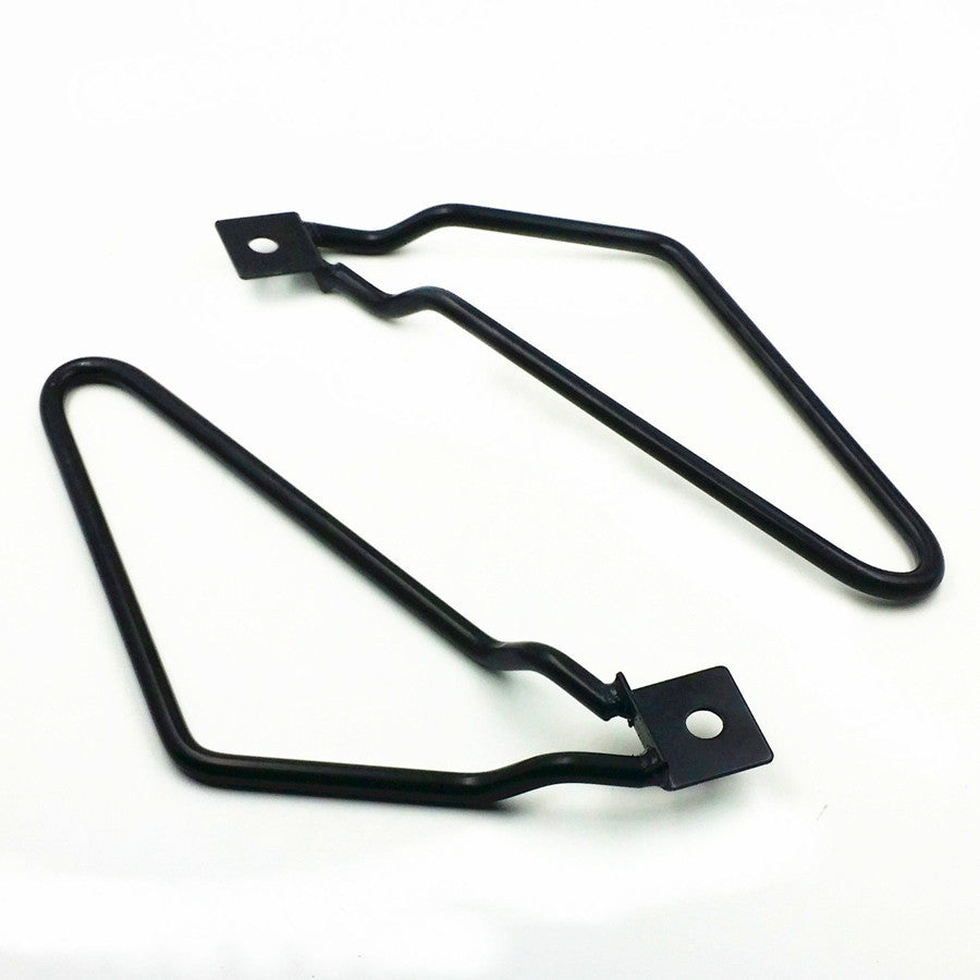 Black Saddle Bag Support Bars Mount Bracket for Harley Sportster XL Dyna Fat Bob Q