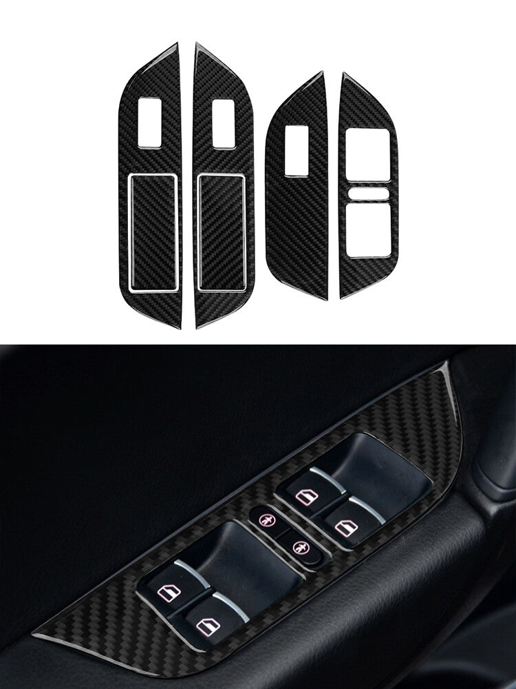 4X Car Armrest Panel Trim Cover Carbon Fiber for Mustang Mach-E 2021-2022 v