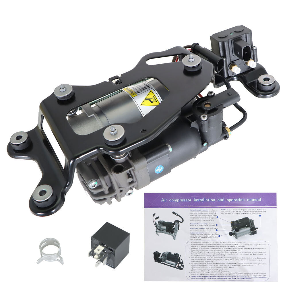 Air suspension compressor with solenoid valve for seat suitable for 2014-2019 F15 X5 F16 X6 models. n