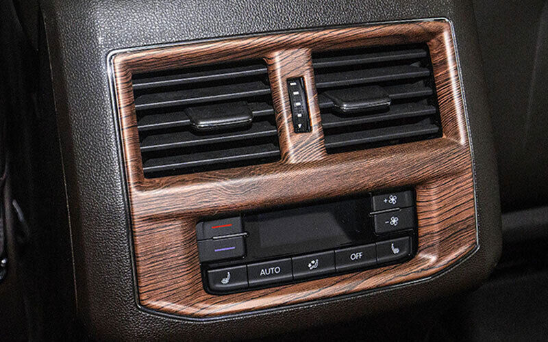 1X Wood Grain Back Row Air Outlet Vent Cover Trim for Volkswagen Atlas 2018-2023