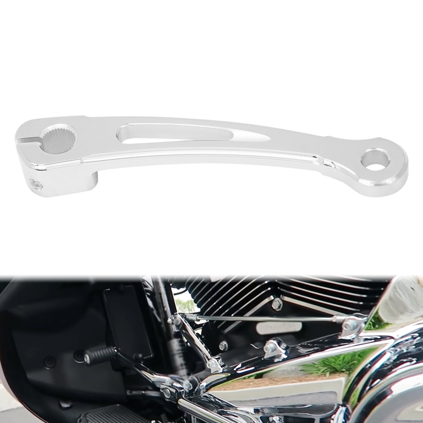 Chrome Inner Shift Shifter Arm Rod Lever for Harley Touring Street Road Glide
