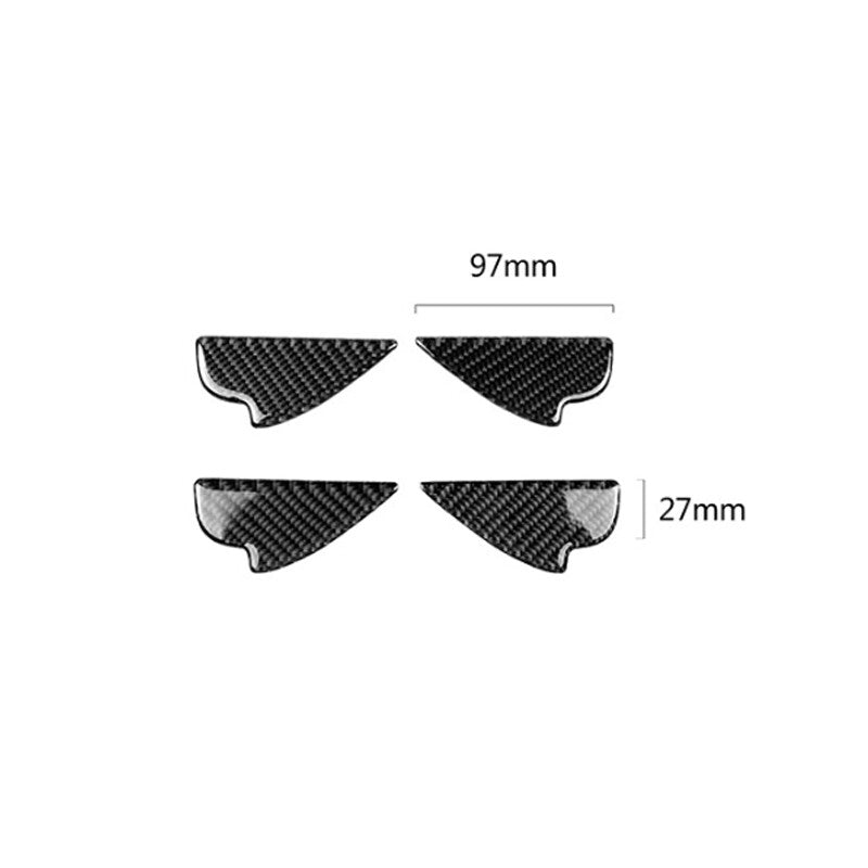 4PCS Real Carbon Fiber Inner Door Bowl Sticker Trim Fit for Mazda CX-5 2017-2021