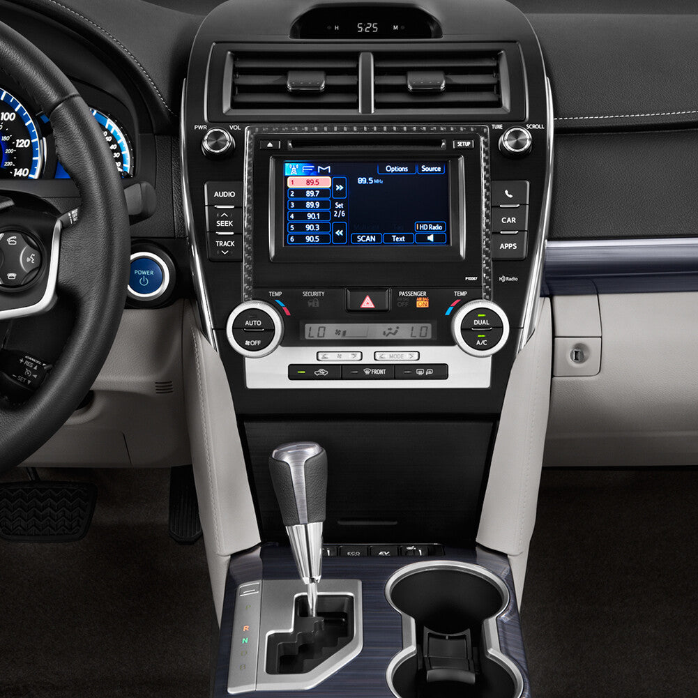 Carbon Fiber Central Console Radio Panel Frame Cover for Toyota for Camry 2012-2014