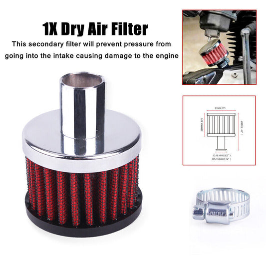 1 x 16mm oil crankcase exhaust engine valve vent round universal air filter - n