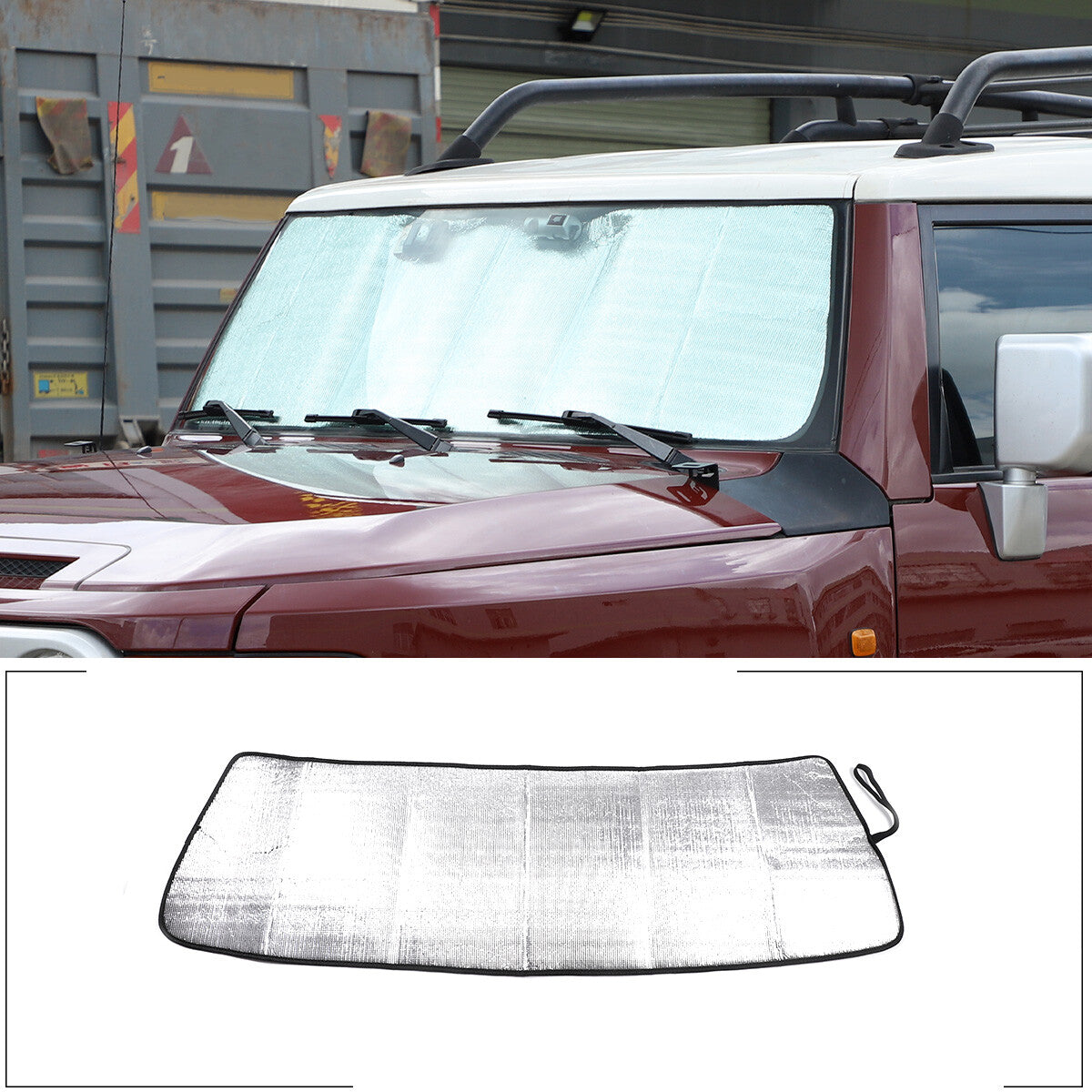 Car windshield and windshield sunshade for Tacoma 2016-2022 in the United States- v