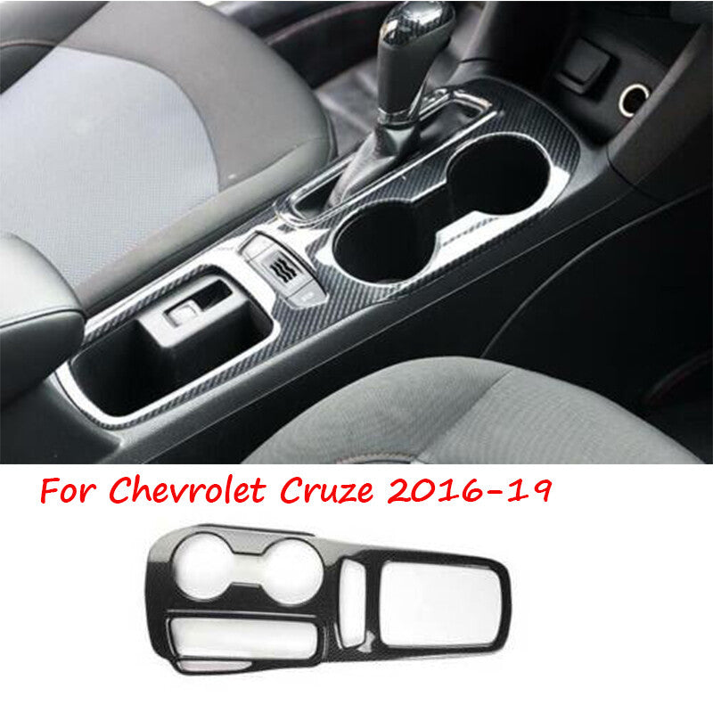 for Chevrolet for Cruze 16-19 Black Carbon Fiber Central Console Gear Shift Panel