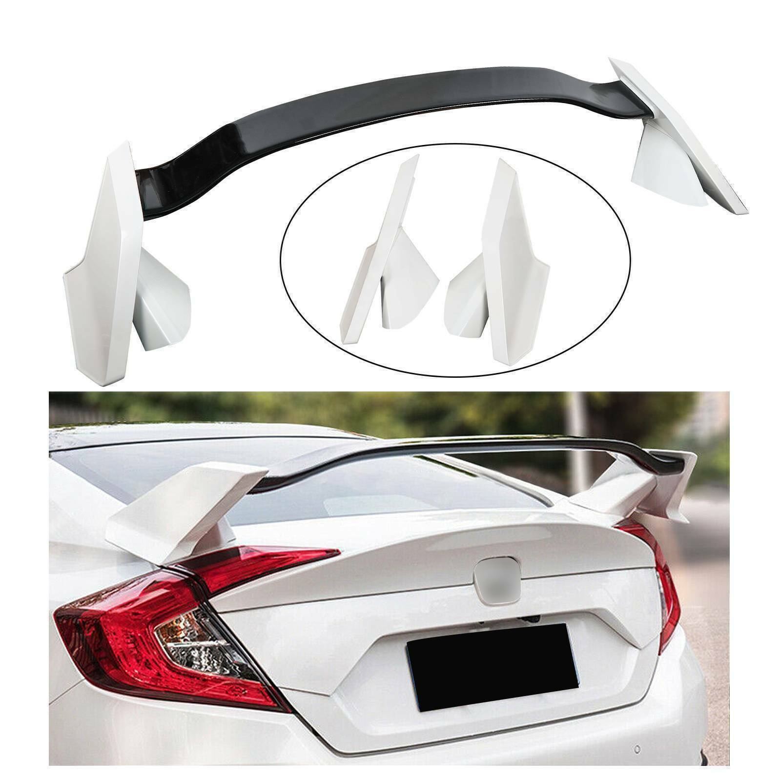 for Honda for Civic Hatchback 2017-2021 Gloss Black Rear Spoiler Tail Wing Bar Cover