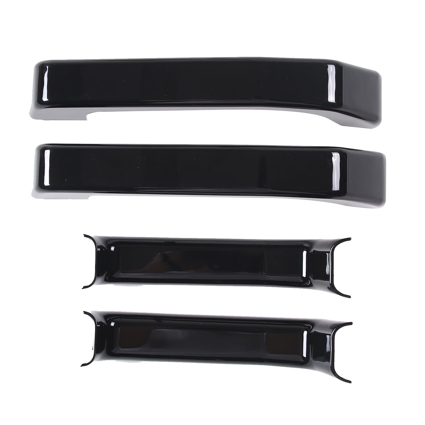 ABS smoked black front fog lamp cover decorative border suitable for Corvette C6 05-13- v