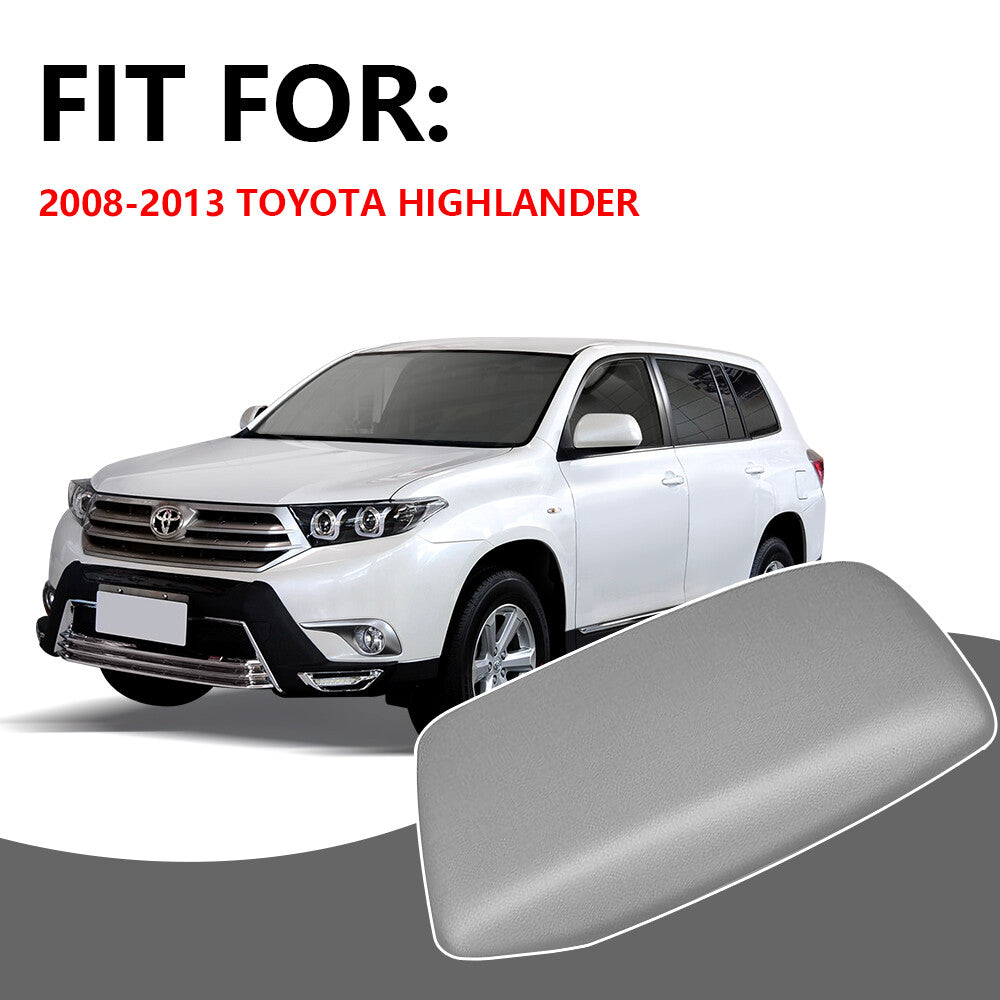 Suitable for Highlander 2008 - 13 Leather Armrest Center Box Console Cover Gray - n