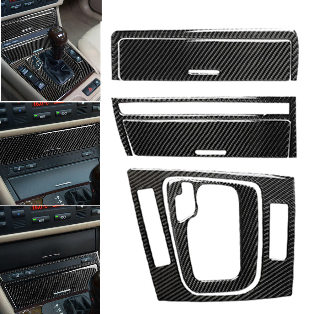 3X Red Carbon Fiber Passenger Dash Handle Cover Trim for Jeep for Wrangler 2007-2010 v