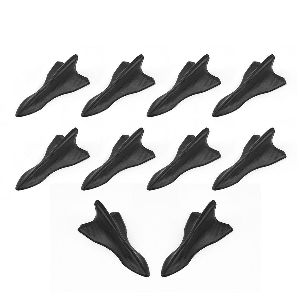 10Pcs Universal Vortex Generator Diffuser Shark Fin Set For Wing Spoiler Perfect Q