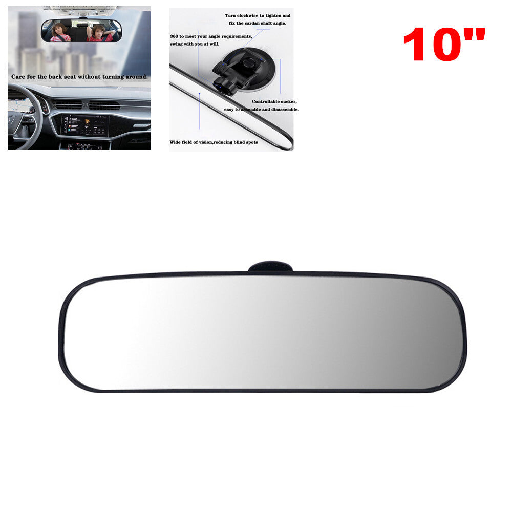 Wide suction cup adjustable rearview mirror for car interiors - Suitable for various vehicles n