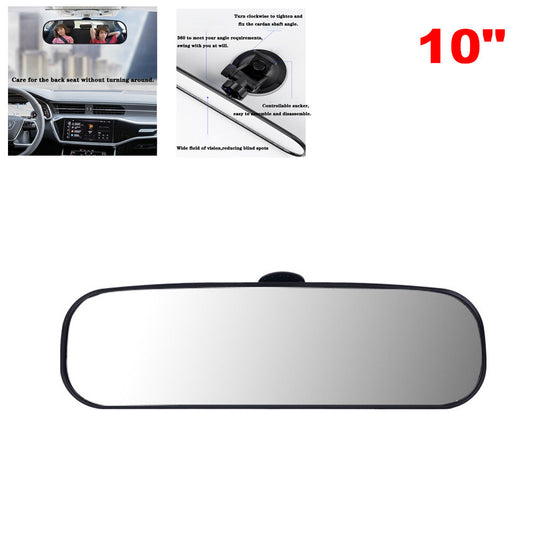 Wide suction cup adjustable rearview mirror for car interiors - Suitable for various vehicles n