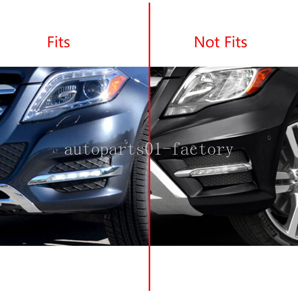 3pcsFront Grille Daytime Running Light Cover for Mercedes GLK-Class X204 2013-15