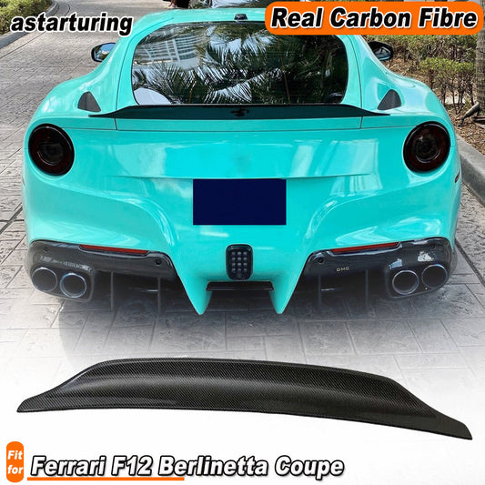 for Ferrari F12 Berlinetta Coupe 2013-2016 Real Carbon Rear Trunk Spoiler Wing