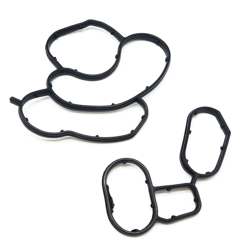 Engine Oil Cooler Filter Housing Gasket Seal Set for BMW 11427508970 11427508971