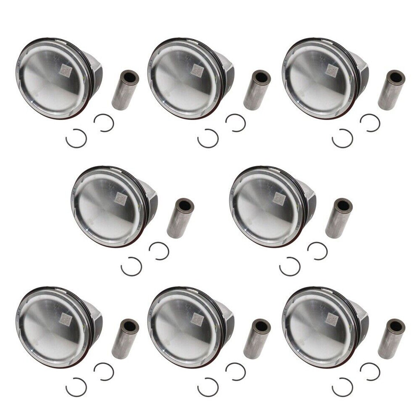 8pcs Piston Set W/Rings Compatible with for Jaguar for F-Type XFR XF XK XKR XJ XJR Land