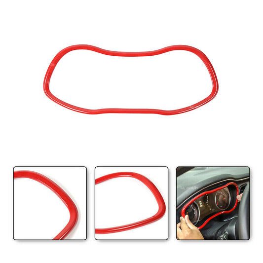 Dashboard Instrument Meter Frame Cover Trim Interior Red for Dodge for Challenger