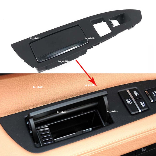 Rear Left Interior Door Ashtray Panel Trim Cover Black for BMW 7 F01 F02 Q