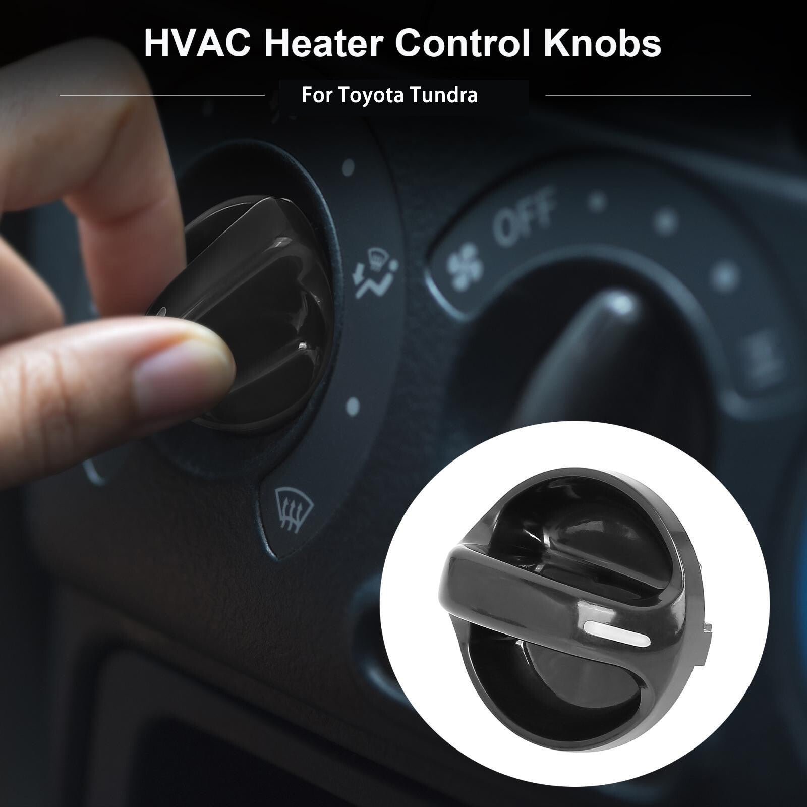 55905-0C010 3x Car AC Heater Control Knobs Replacement for Toyota Tundra Truck Q