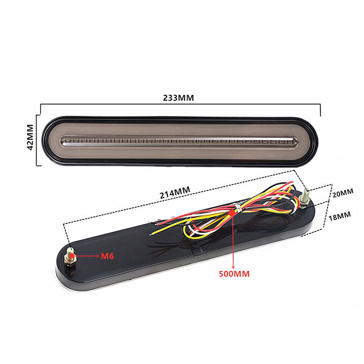 Flowing Brake Tail Turn Signal LED Light Bar for Harley Fender Bagger CVO