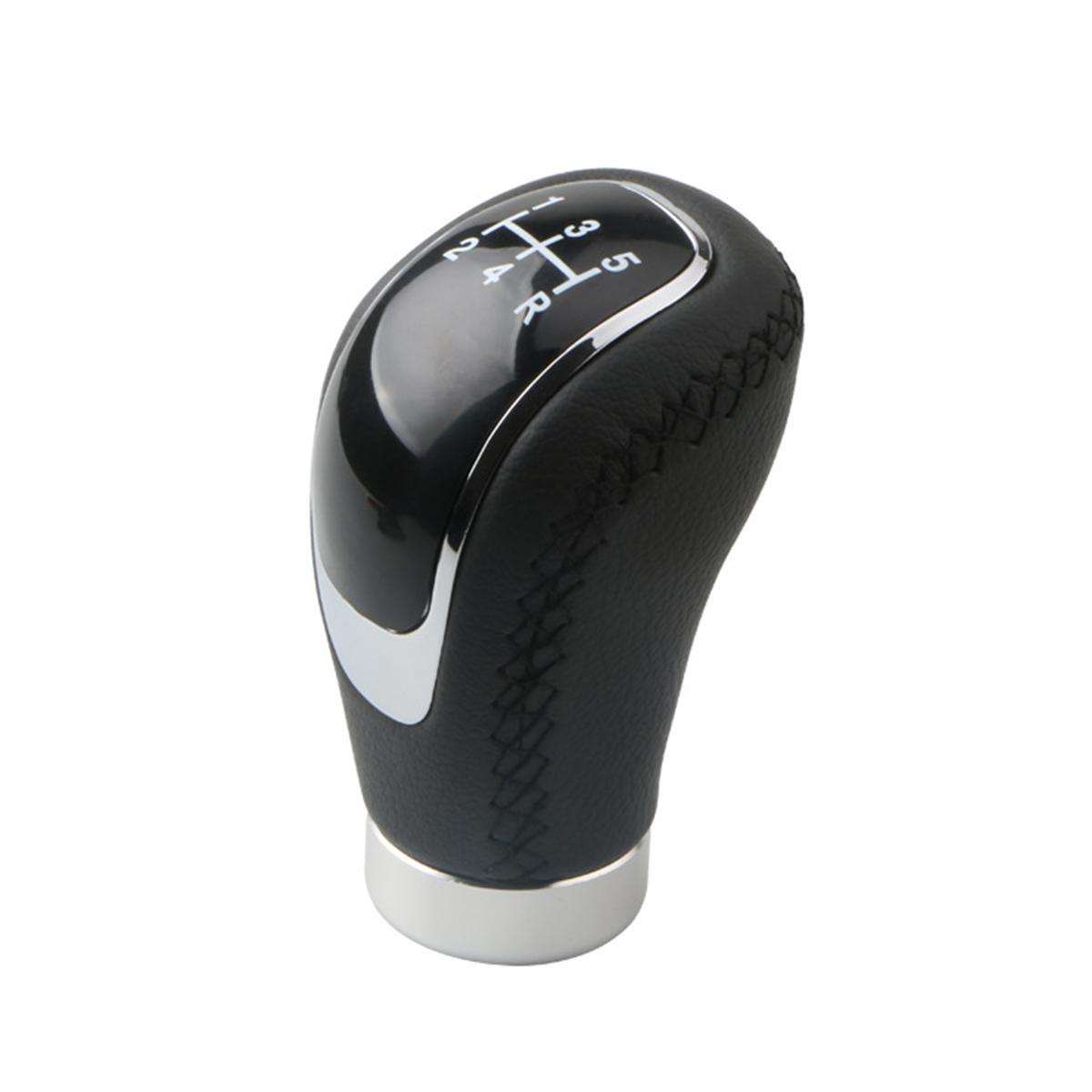 Manual transmission gear lever with 5/6 speed cover, black polyurethane synthetic leather. n