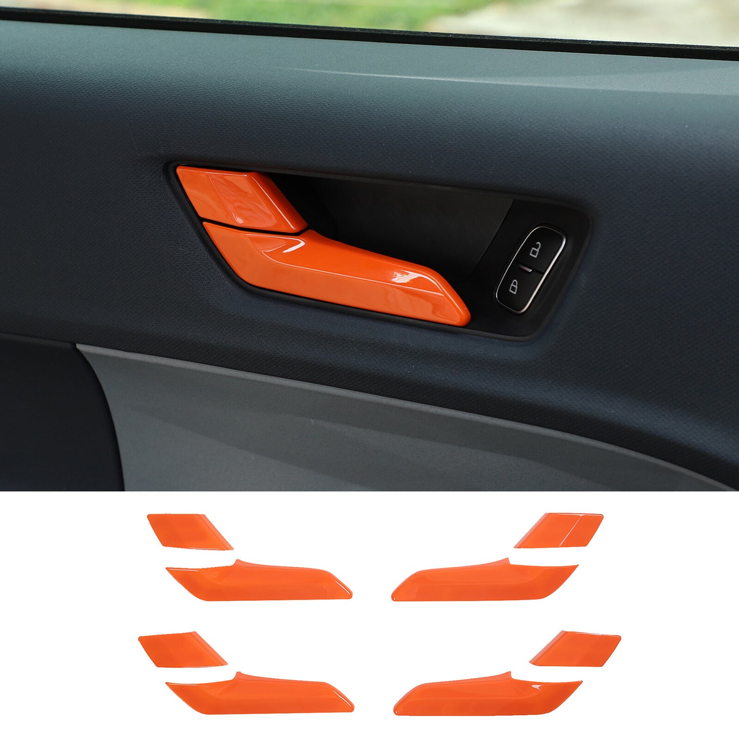 Carbon fiber rearview mirror adjustment switch decorative cover suitable for Tacoma 2011-15- v