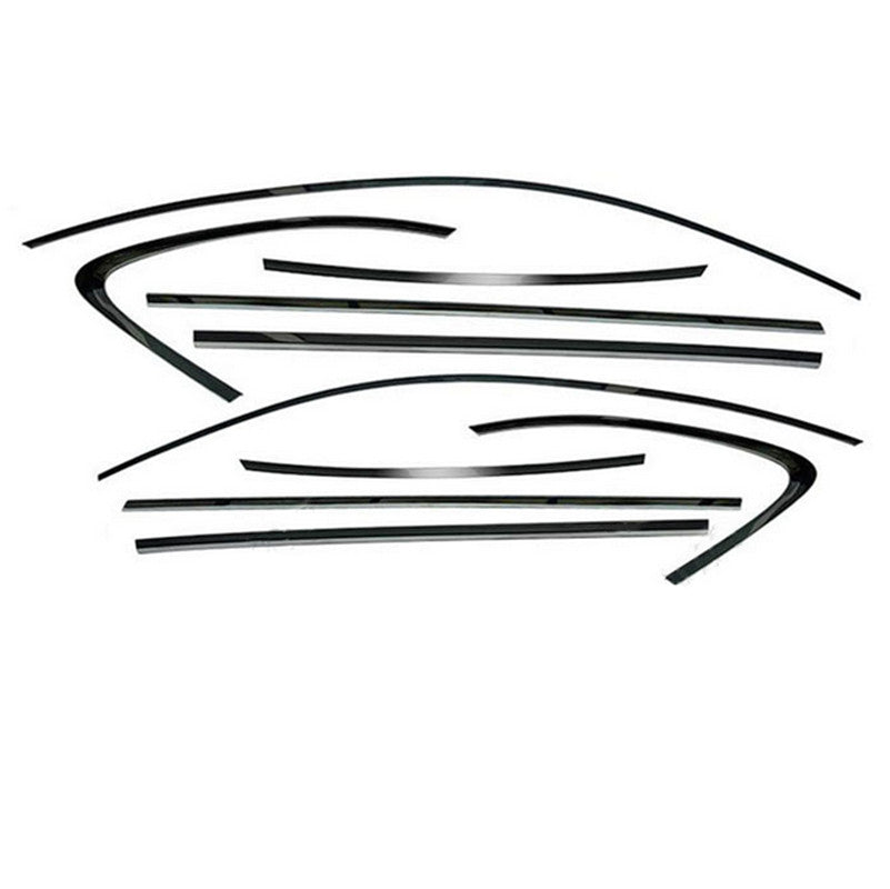 10x For Macan black steel window frame Strip Trim Accessories 2014-2022 n