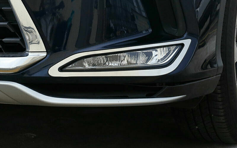 for Lexus RX350 450h 2020-2022 Front Bumper Fog Light Frame Chrome Cover Trim 2P