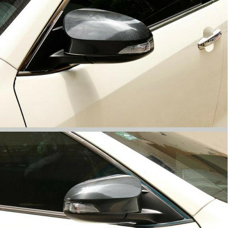 for Toyota for Camry 12-2017 Carbon Fiber Look Rear View Side Mirror Cover Trim 2X