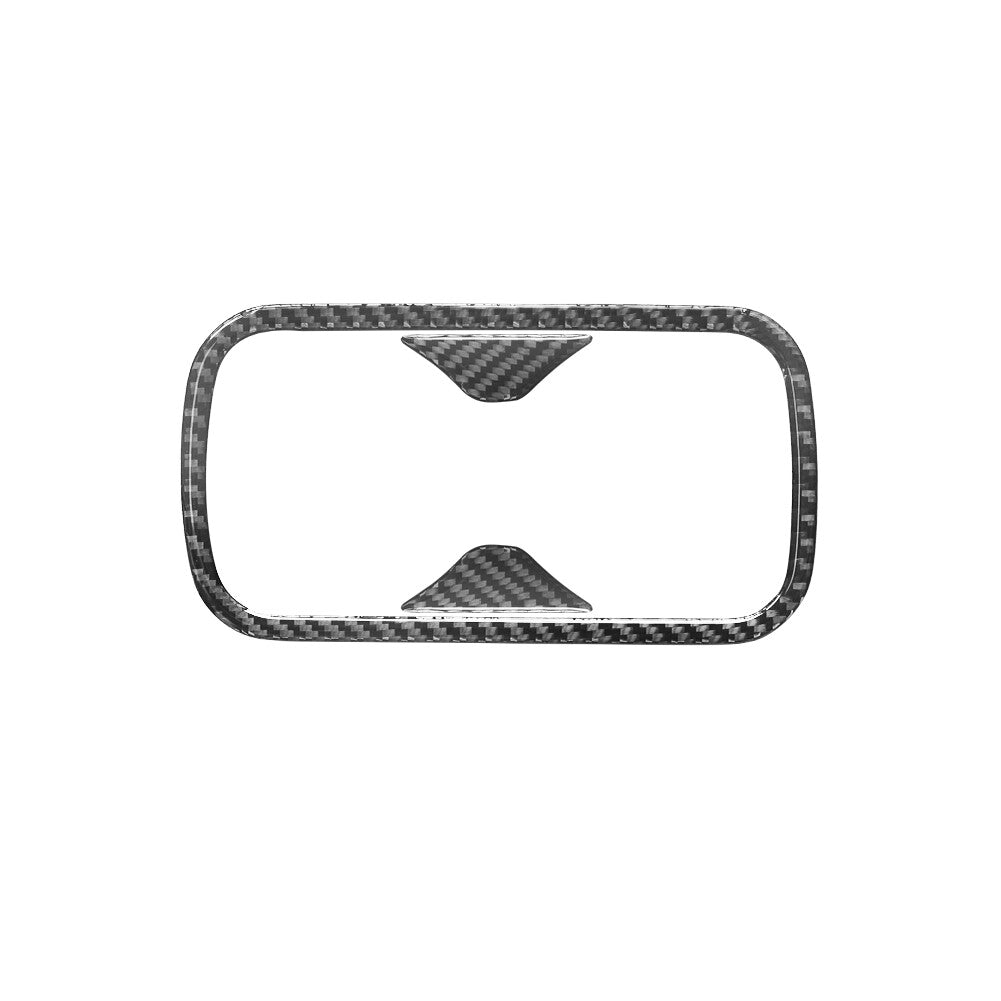 Carbon Fiber Rear Cup Holder Outer Frame Cover Trim for Nissan Altima 2019-2022