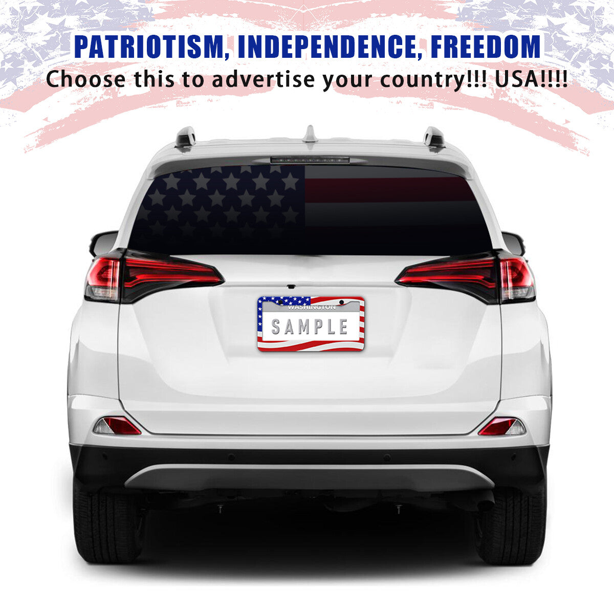 2-Pack for GMI US Flag Patriot Trucks, Car License Plates, and Chassis Covers n