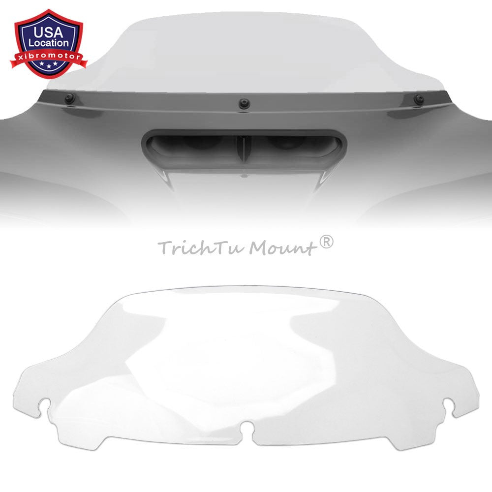 7-inch Clear Windshield Upper Fairing Wind Deflector for Harley Touring 2014-23 Q
