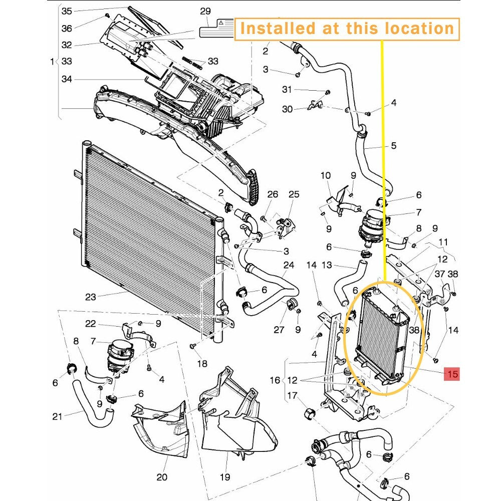 Equipment Manufacturer ( ) for Bentley Additional Water Coolant Radiator: 3W0122205