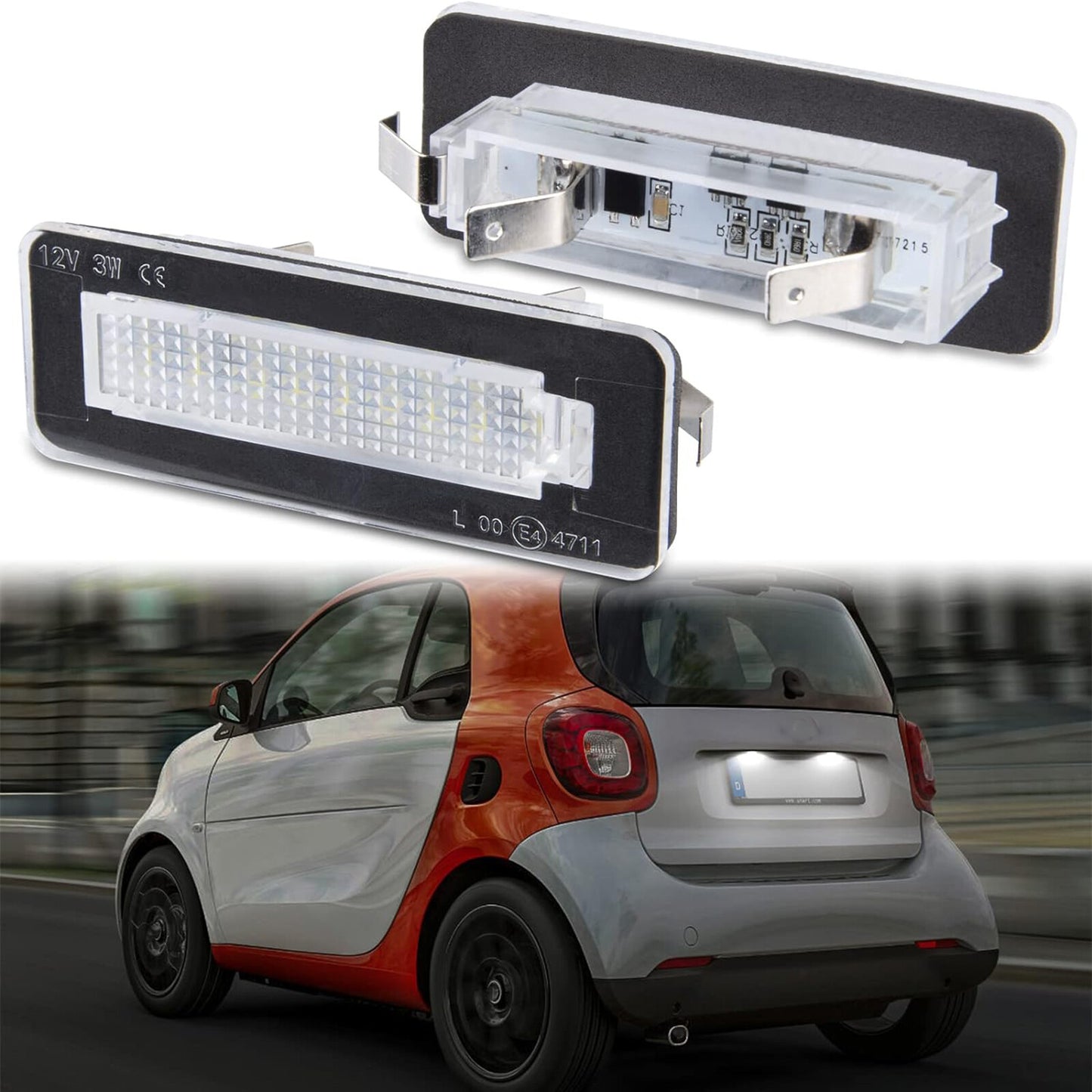 License Plate Lamp for Mercedes Benz for Smart Fortwo Coupe Cabriolet W450 W451 W453