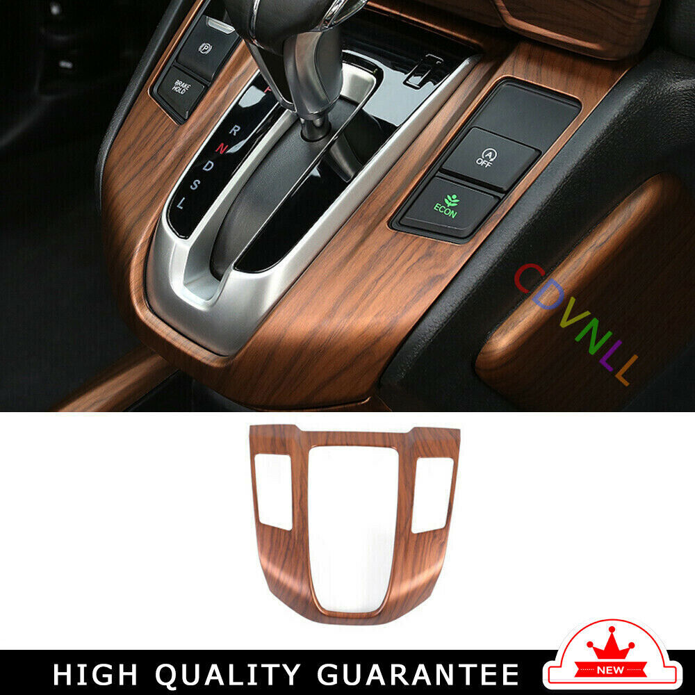 Middle Console Gear Shift Panel Trim for Honda CR-V 2017-2022 Matte Peach Wood