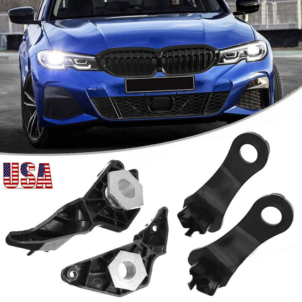 4X LH+RH Headlight Brackets Repair Set for BMW E60 E61 525i 530i 540i 545i 550i