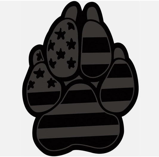 Car side fender rear boot badge decal black magnetic dog paw  for ford