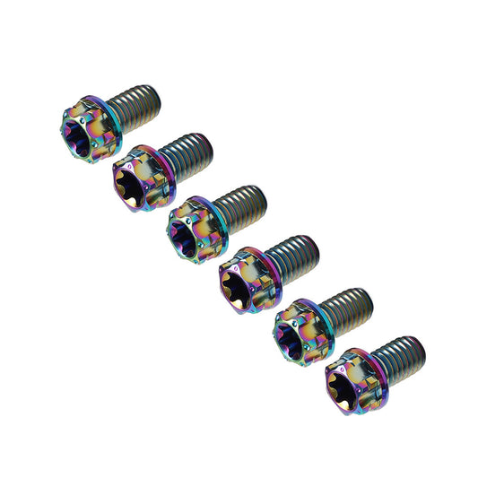 6pcs Bolts Torx Head Flange Screws M6x35mm For Motorcycle Bike Rainbow