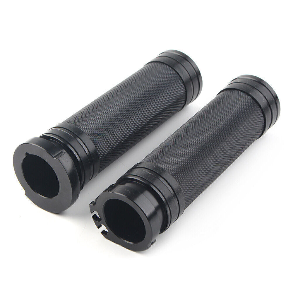 CNC Handlebar Hand Grips Black for Harley Sportster Dyna Softail Touring Fatboy Q