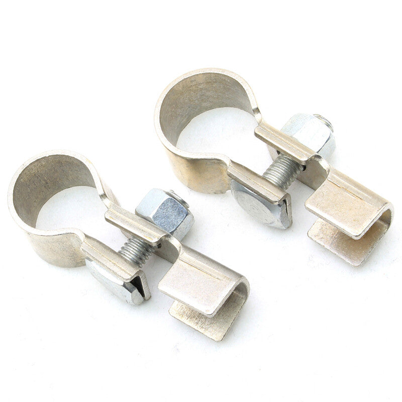 2pcs Car battery pure copper terminal clamp connector, negative and positive - n