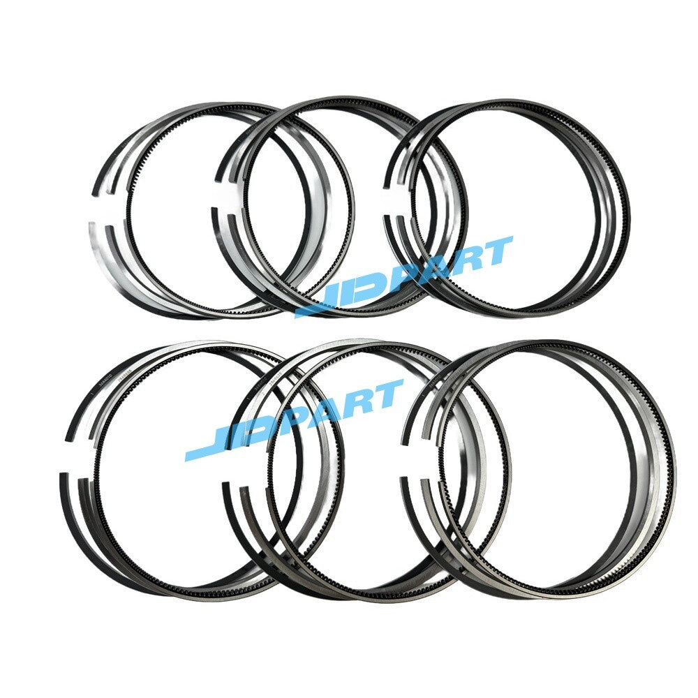 6-piece piston ring kit for ISX15 engine, parts 3684010 & 2869635 & 3682398.