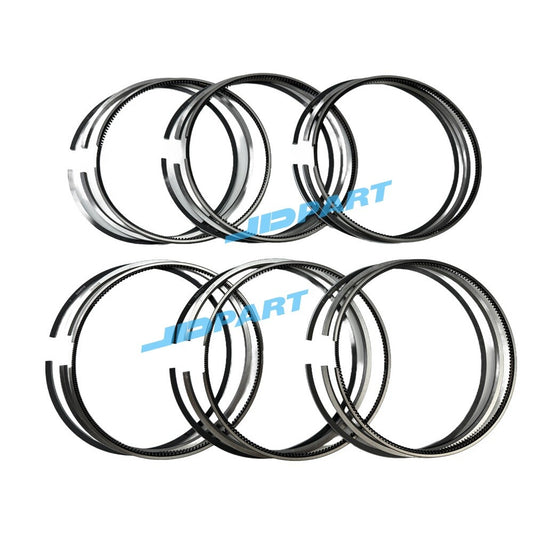 6-piece piston ring kit for ISX15 engine, parts 3684010 & 2869635 & 3682398.