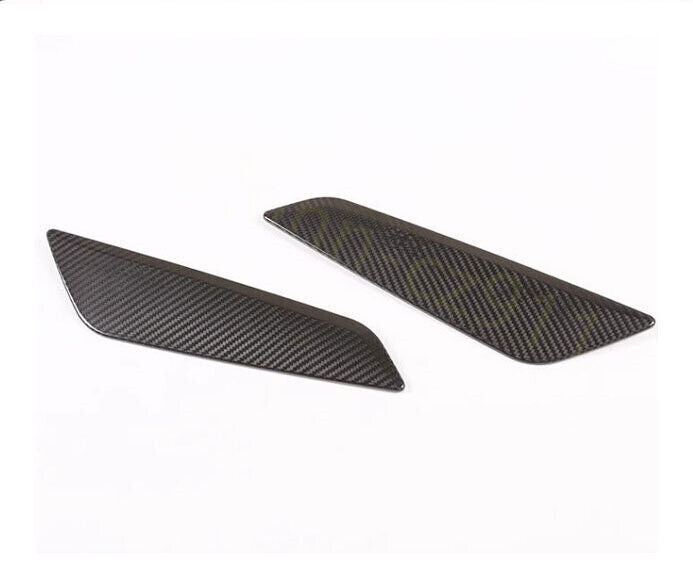For 5 2017-2023 Black Carbon Fiber Front Bumper Spoiler Air Vent Trim n