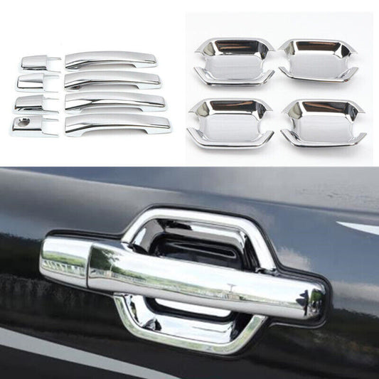 Chrome 12PCS Door Handle Bowl Cover Trim for Mitsubishi Montero Pajero 2009-2021