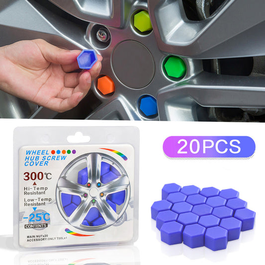 20-Piece Pack 19mm Silicone Car SUV Wheel Nut Lug Hub Cover Bolt Cover Dust Cover n