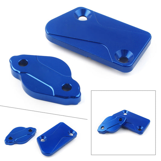 Fit for Yamaha YZ125 YZ250 YZ450F WR250F Front Rear Brake Reservoir Fluid Covers Cap Q