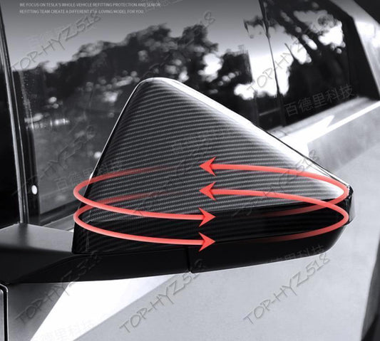 For 2024-2025 Cybertruck ABS Carbon Car Rearview Mirror Cover Trim B n